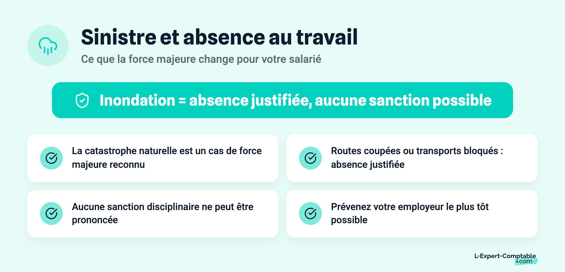Sinistre et absence au travail